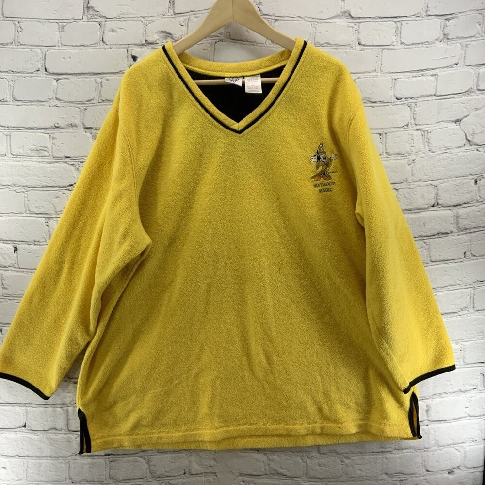 JMS Just My Size Disney Fleece Top Plus Sz 22/24 Matador Magic‎ Mickey Vtg RARE